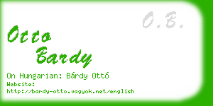 otto bardy business card